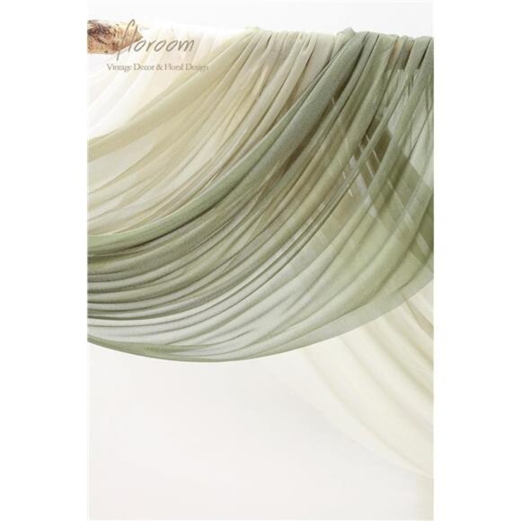 Wedding Arch Draping Fabric 3 Panels 20Ft Chiffon Fabric Drapes Arbor Draper - Picture 3 of 5